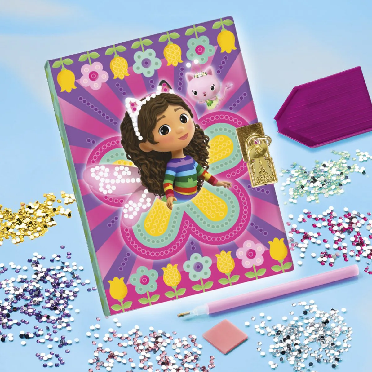 Творчески комплект, Totum, Gabby′s Dollhouse, Декорирай сам таен дневник с диаманти - Image 5