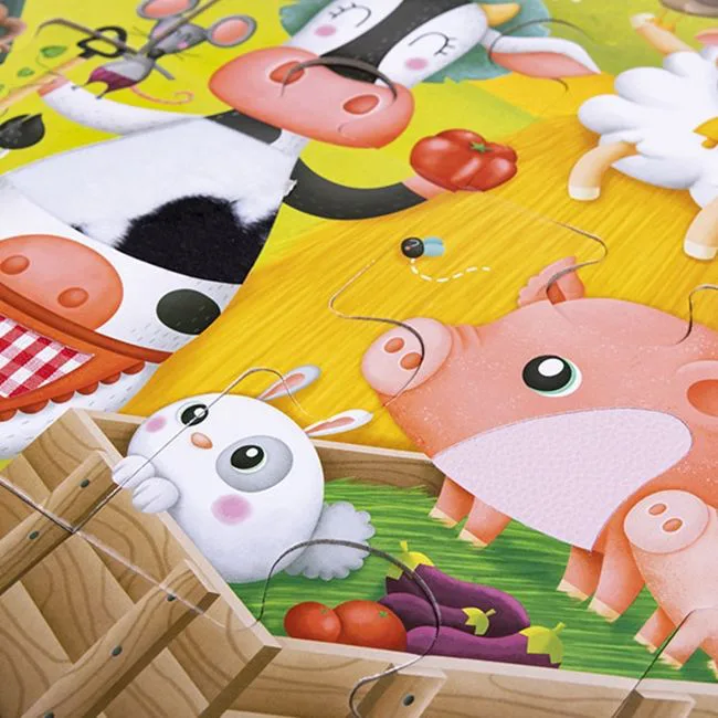 Тактилен пъзел Eurekakids, Ферма, 20 части - Image 3