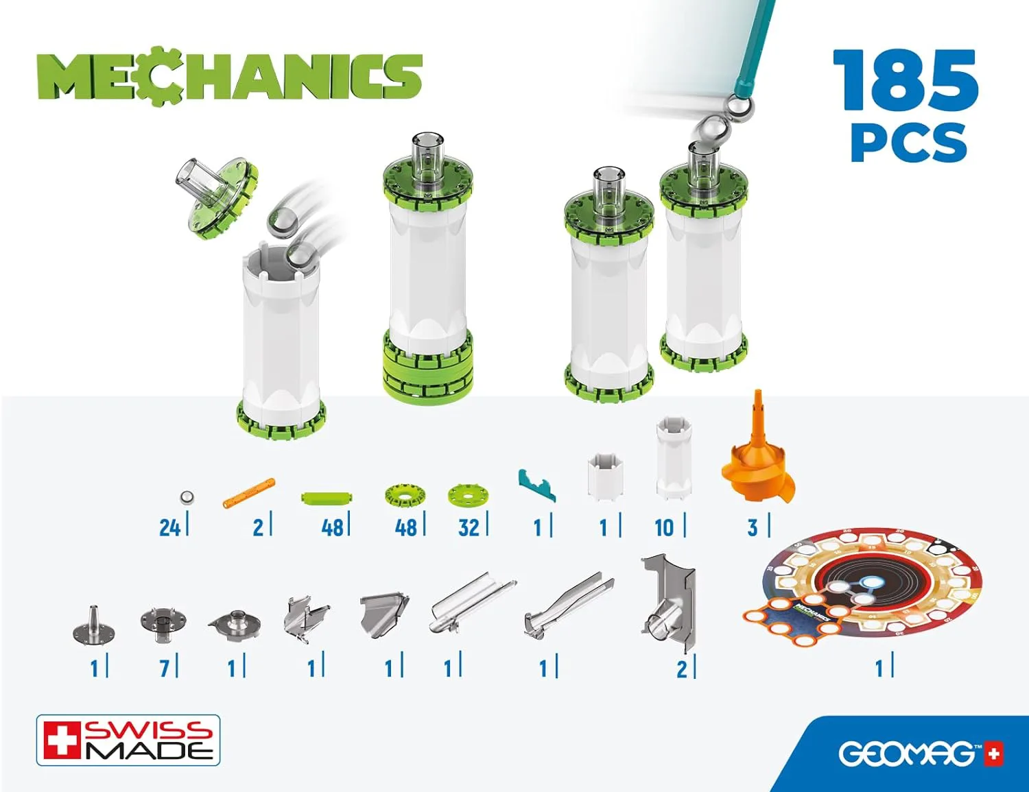 Магнитен конструктор, Geomag, Mechanics, Предизвикателство, 185 части - Image 4
