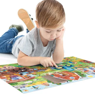 Образователен пъзел, Headu, Първи 100 английски думи, Ферма - Image 2