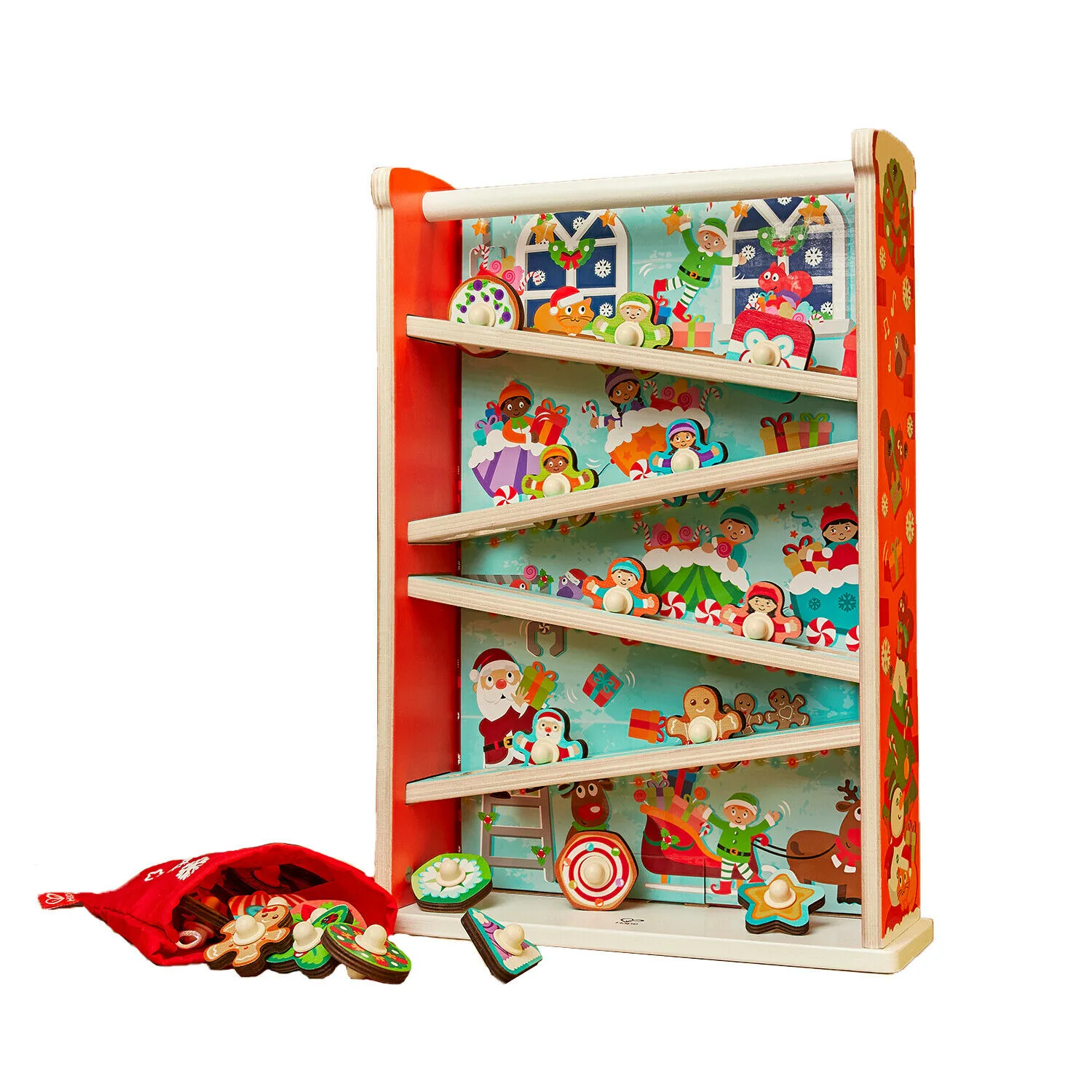 Детски дървен коледен календар, Hape, 24 фигури - Image 3