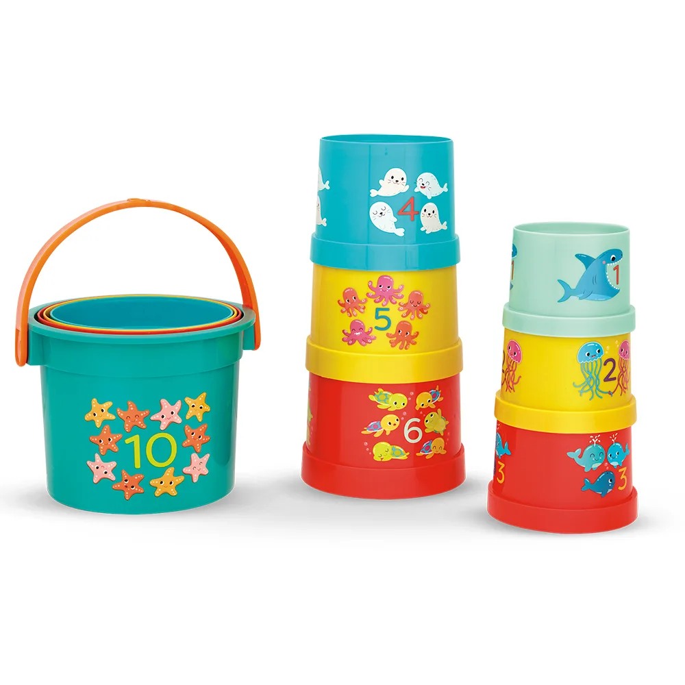 Игрален комплект, Battat, Кофички за подреждане, 20 х 20 х 17 см, 10бр - Image 2