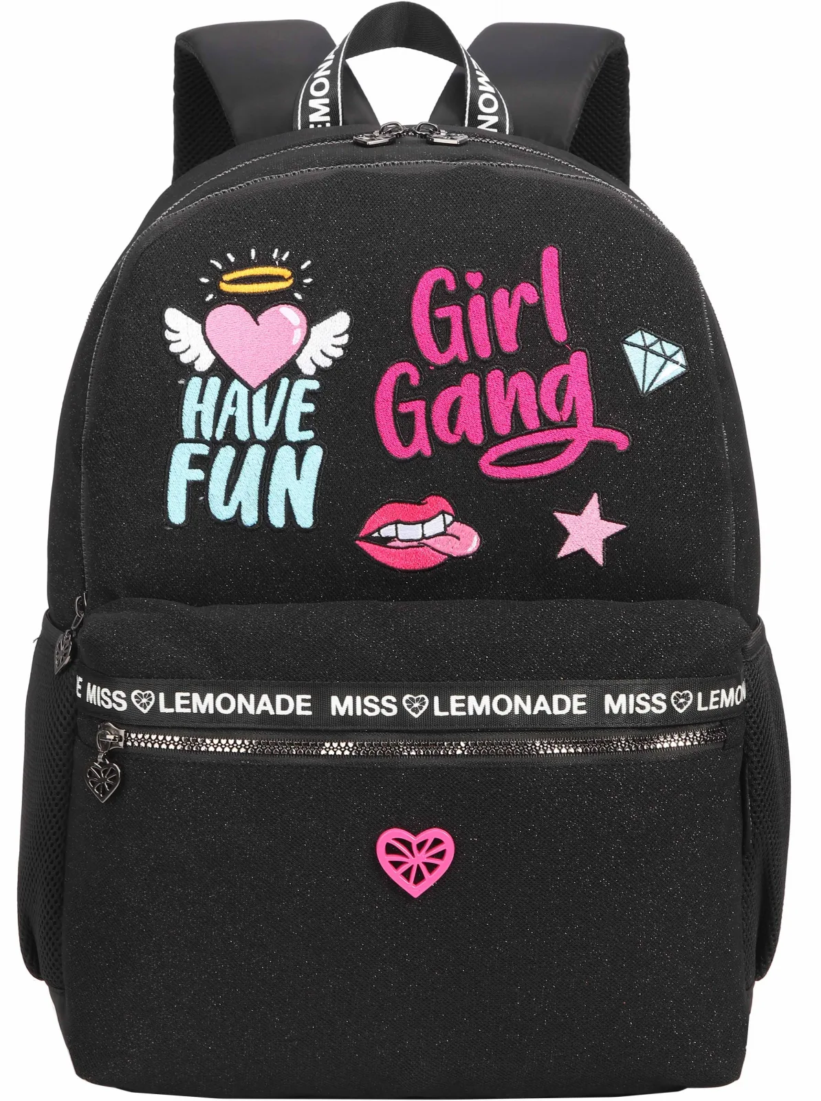 Ученическа раница, Miss Lemonade, Girl Gang, 44 x 32 x 16 см, Черен - Image 2