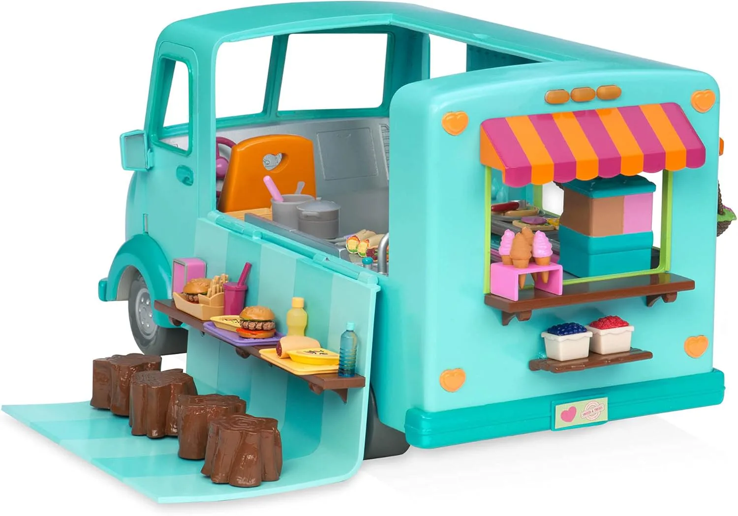 Комплект за игра, Battat, Li′l Woodzeez, Камион за бързо хранене - Image 4