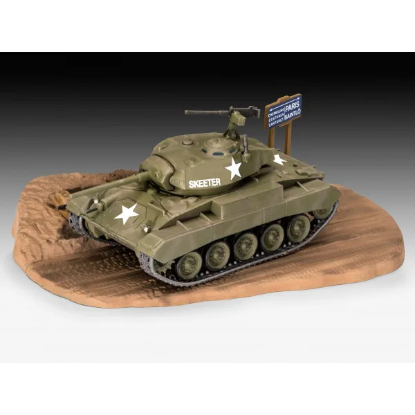 Сглобяем модел, Revell, Американски унищожител на танкове, M24 Chaffee, 71 части - Image 2