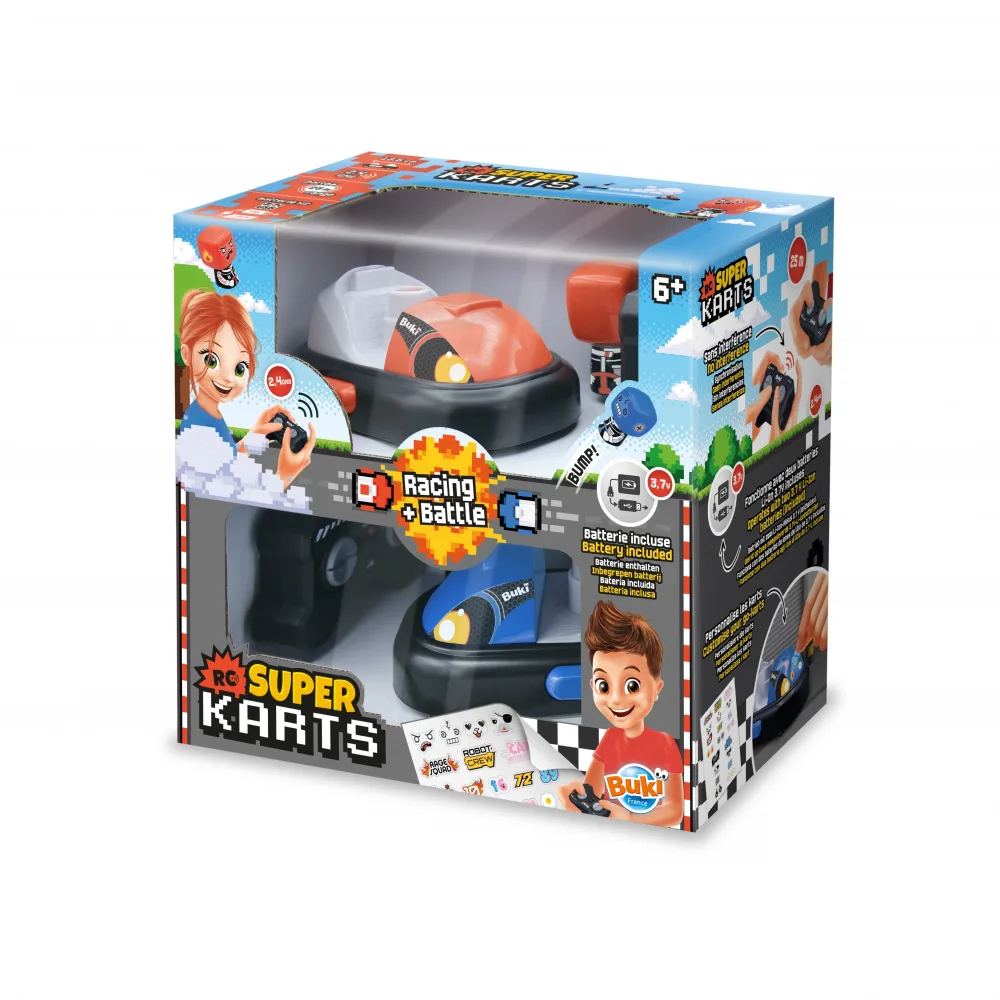 Комплект колички с дистанционно управление, Buki France, Блъскащи се колички, 2 броя