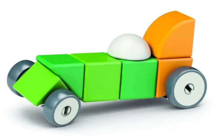 Магнитен конструктор, Geomag, Magicube, 4 форми и колела, 13 части - Image 2