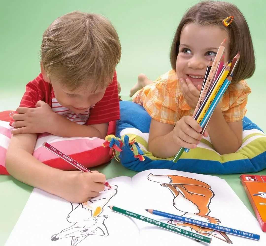 Комплект цветни моливи, Stabilo, TRIO thick ергономични, 24 цвята - Image 3