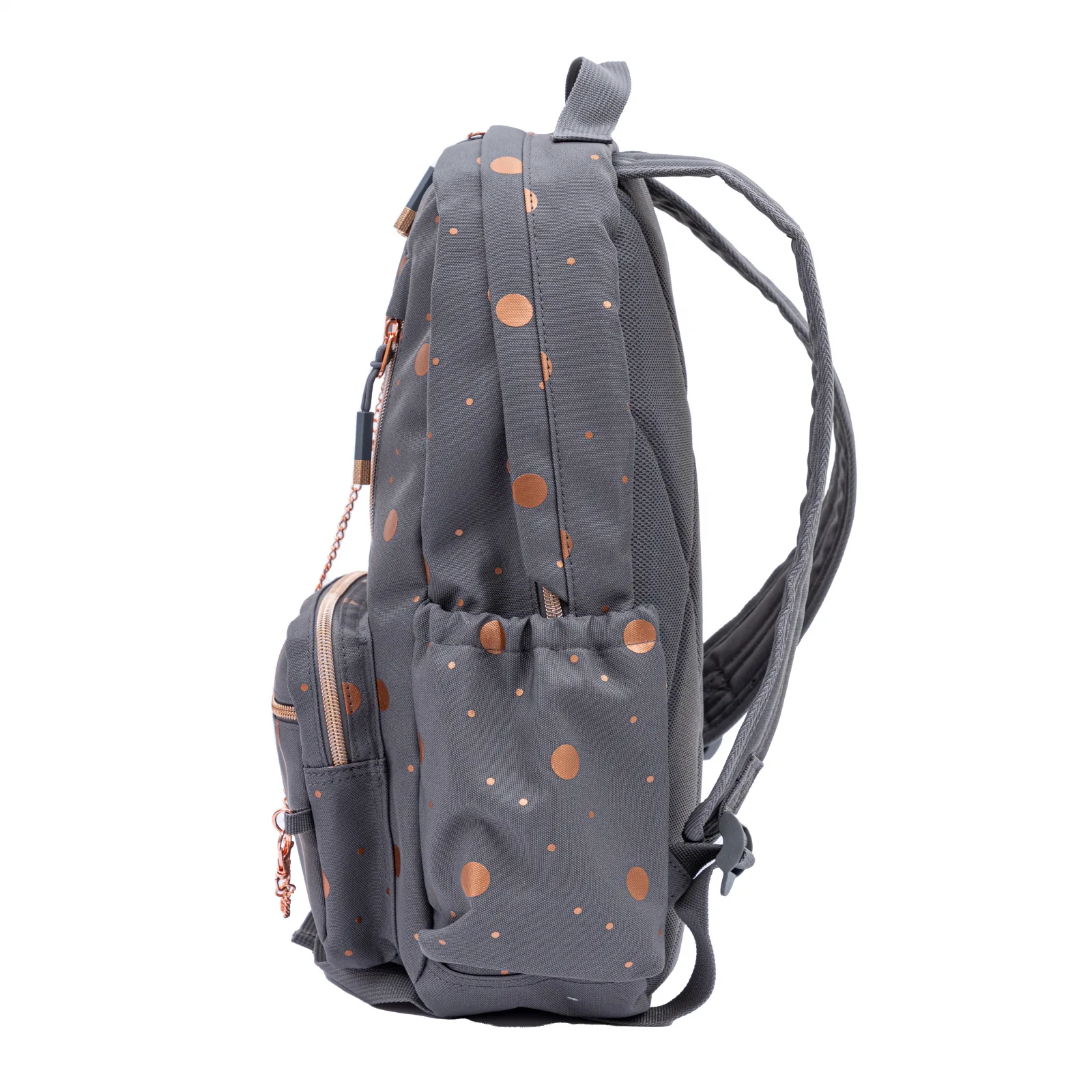 Ученическа раница, HEAD, Златно-сива, AB100, 42х29х18 см - Image 5