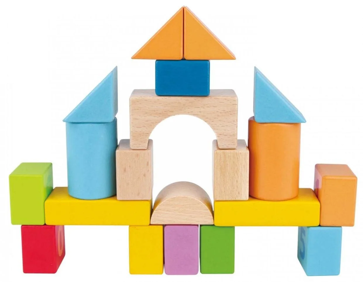 Комплект дървени кубчета, Hape, С цифри, 20 броя - Image 4