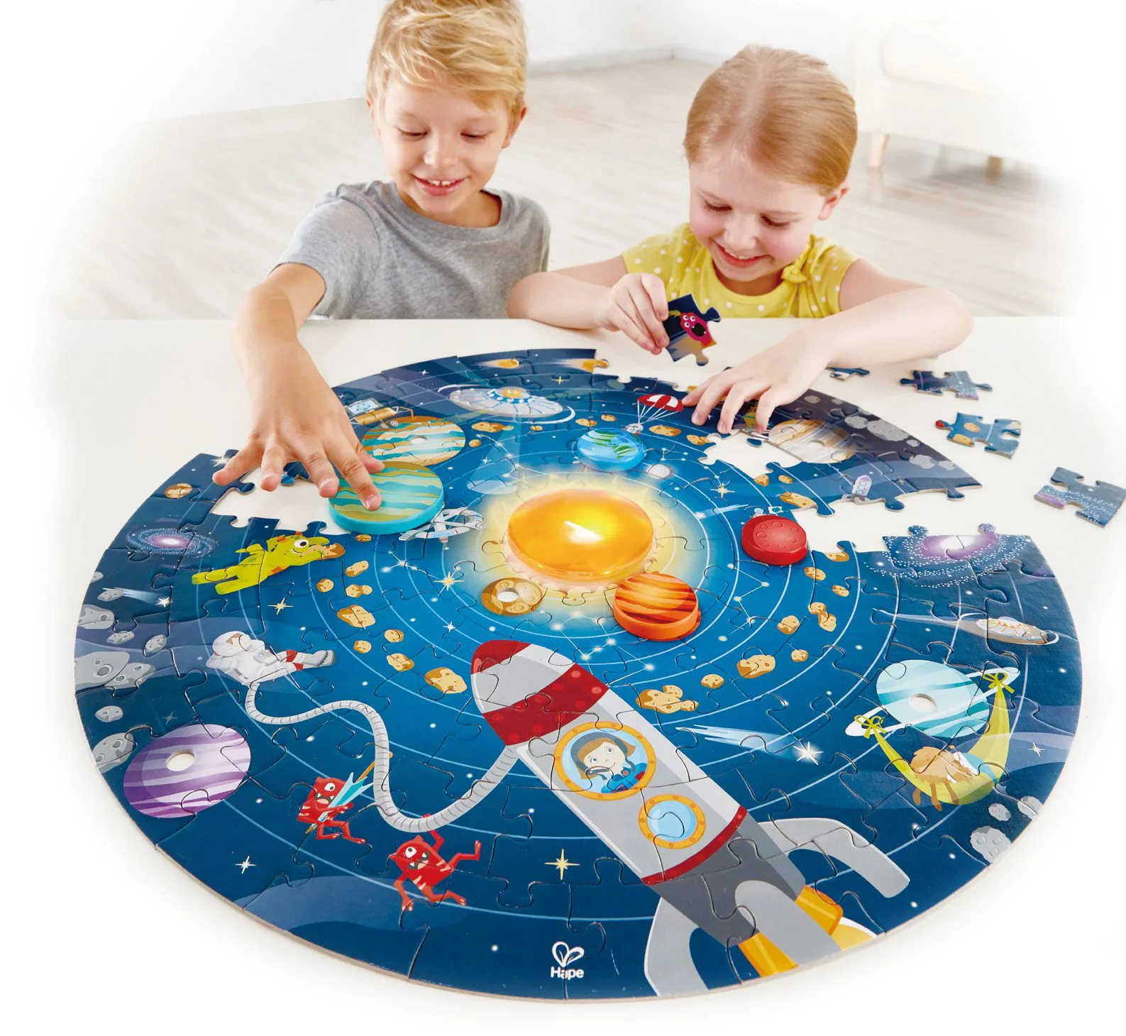 Образователен пъзел, Hape, Слънчева система, 93 части - Image 4