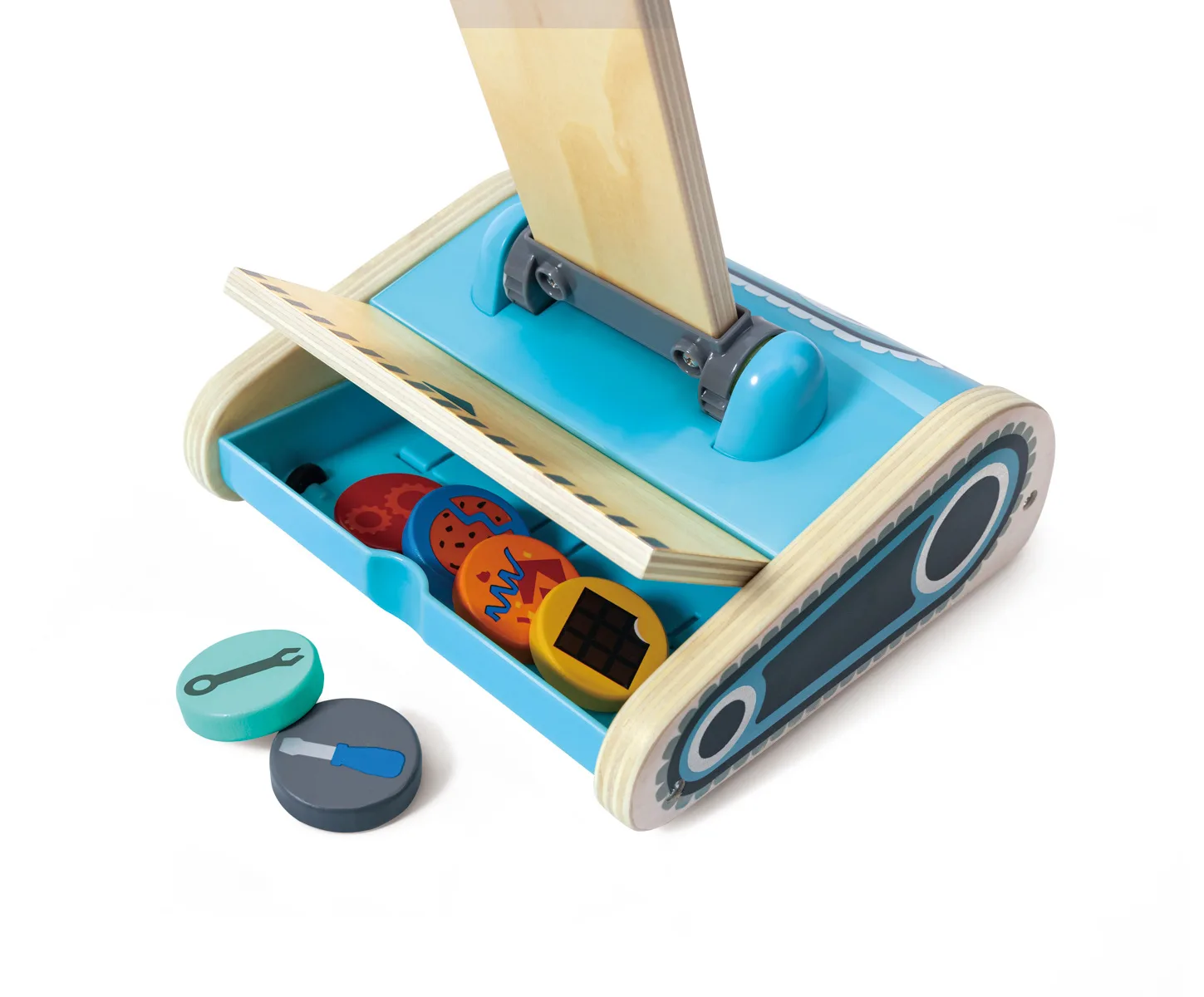 Детски игрален комплект, Hape, Прахосмукачка робот, 17.5 х 18 х 58 см, 7 части - Image 5