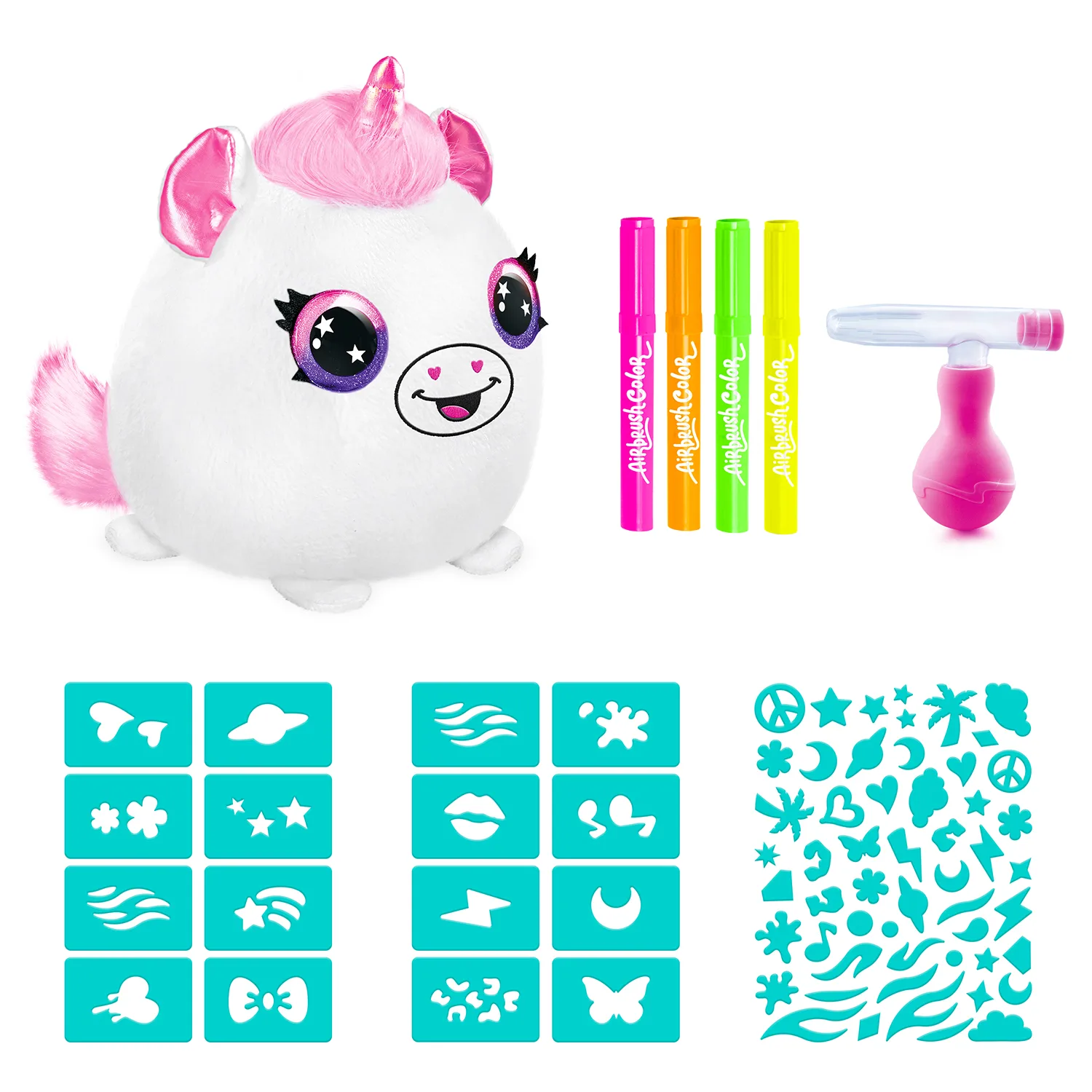 Творчески комплект, Canal Toys, Мини плюшена играчка за оцветяване, Неон, 15 см - Image 8