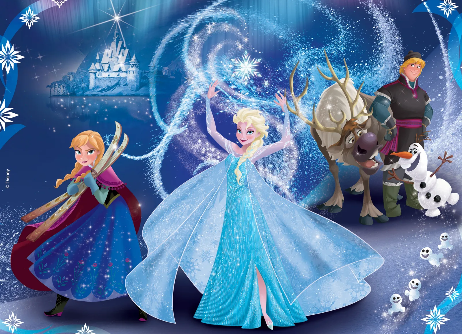 Пъзел, Lisciani, Замръзналото кралство, Двулицев пъзел 24 части - Image 4