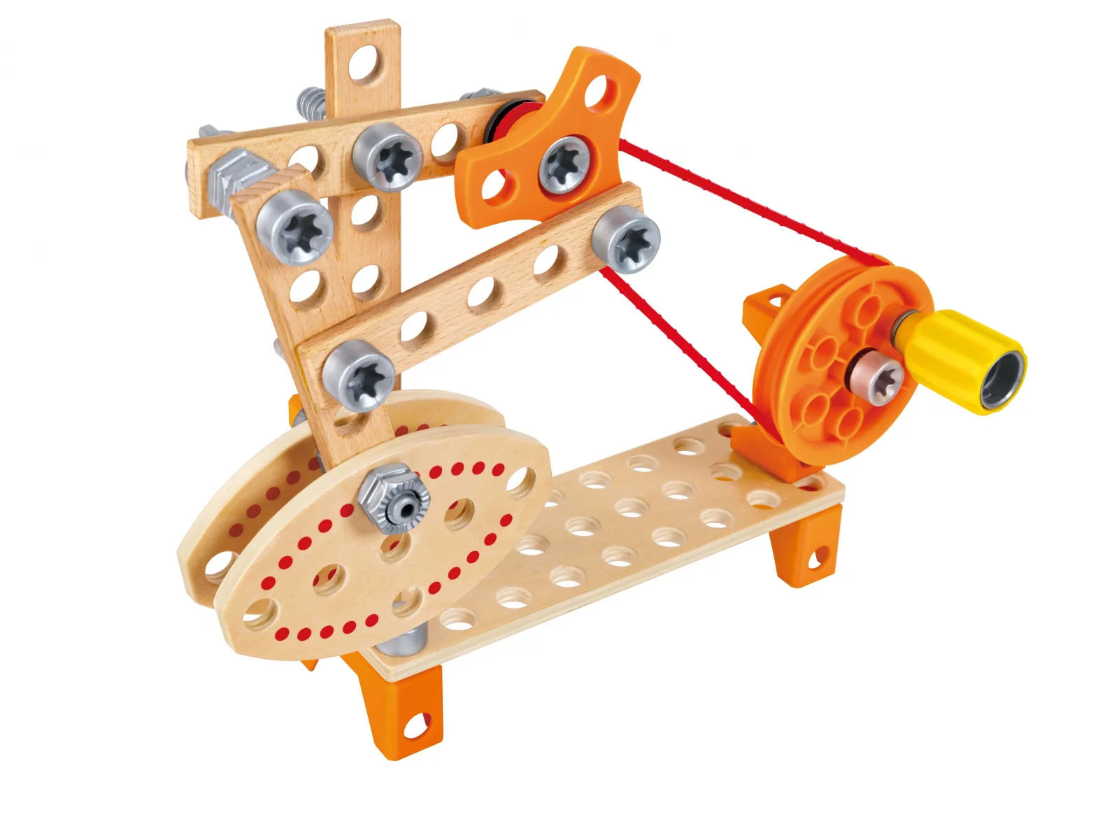 Дървен комплект, Hape, Млад изобретател, Изгради си карнавал, 73 части - Image 3