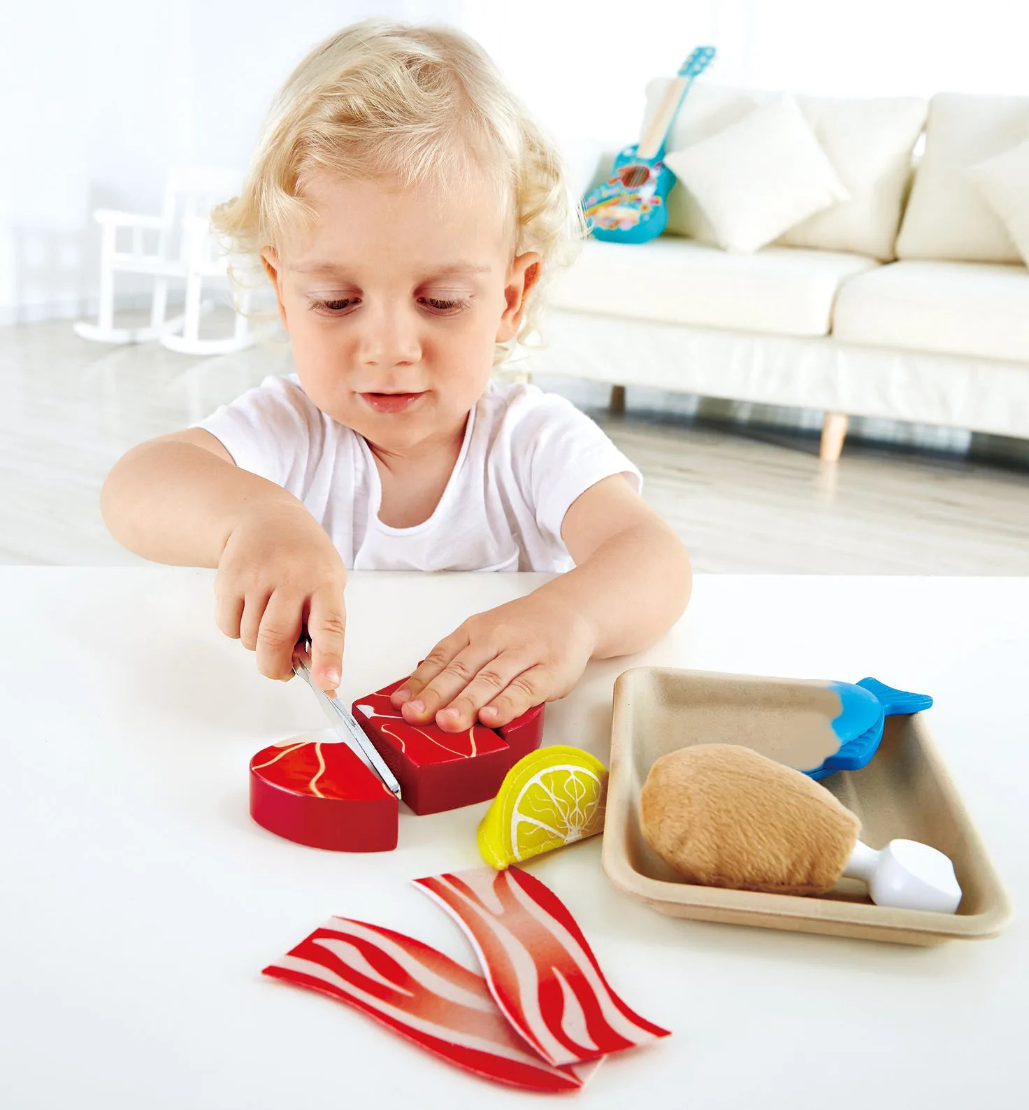 Дървен комплект, Hape, Риба и месо, 9 части - Image 3