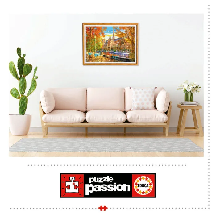 Пъзел, Educa, Нотр Дам през есента, 1000 части - Image 4