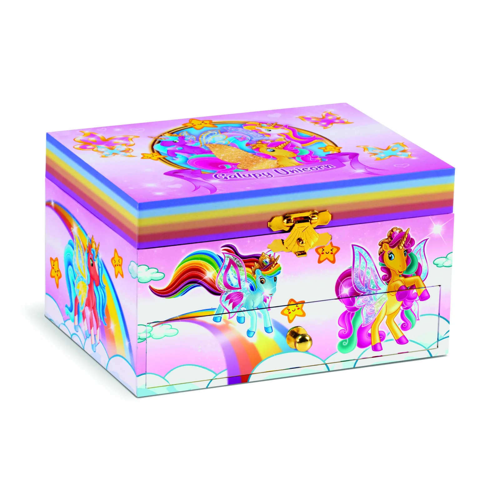 Музикална кутия за бижута, Craze, Galupy Еднорог, 14.7 x 12.2 x 9.2 cm - Image 2