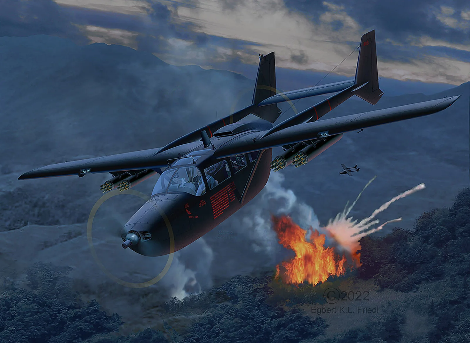 Сглобяем модел, Revell, Американски разузнавателен самолет, O-2A Skymaster, 171 части - Image 7