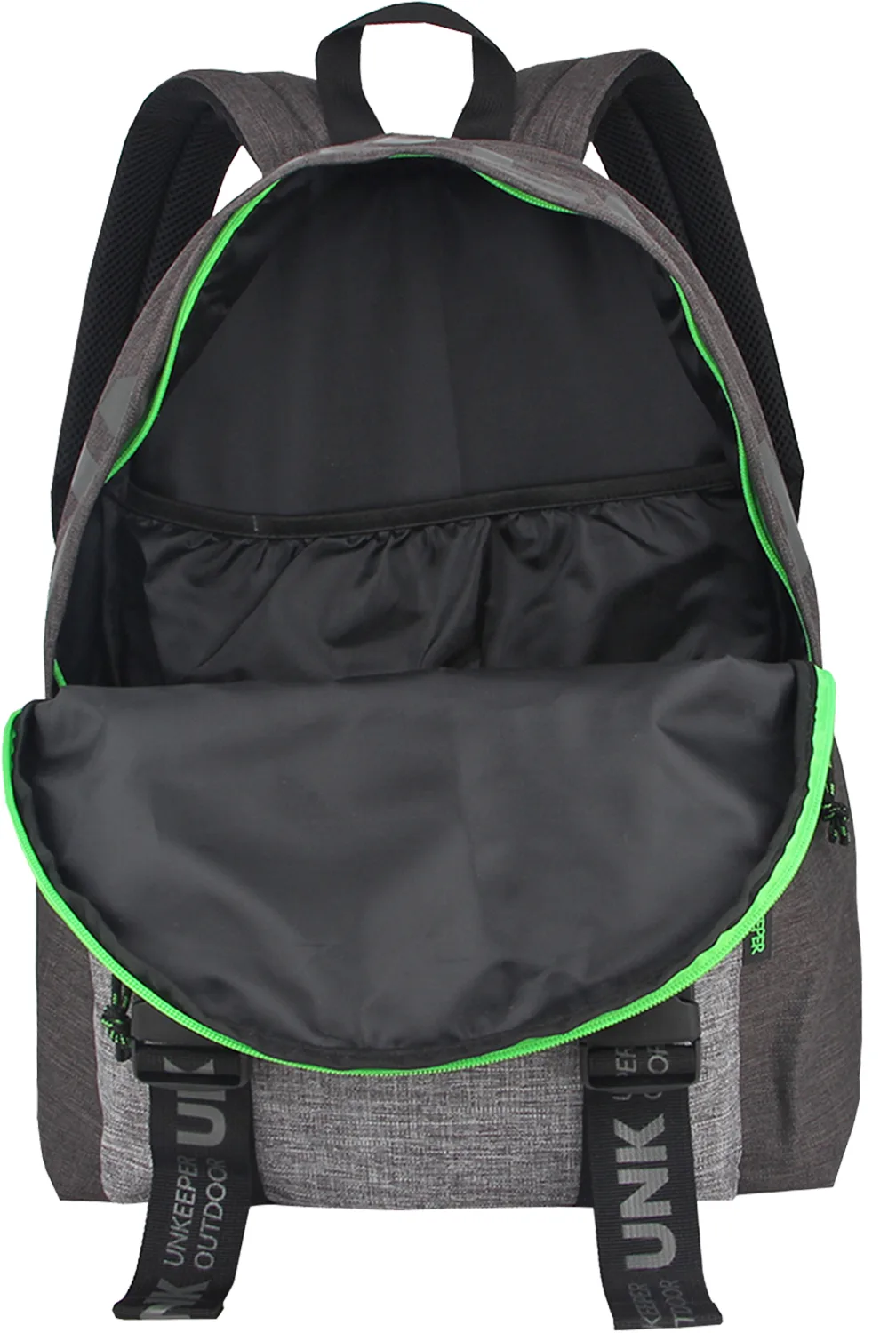 Ученическа раница, Unkeeper, Buckles, 43 x 32 x 15 см, Зелен - Image 3