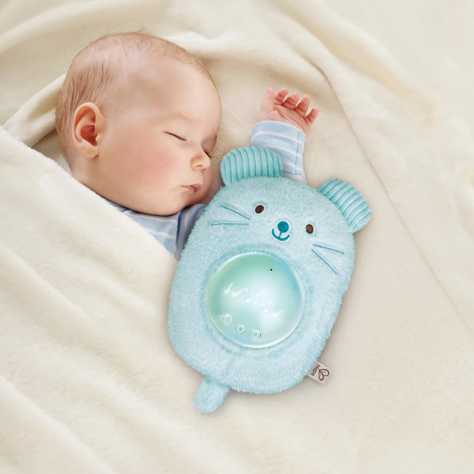 Интерактивна играчка, Hape, Музикална плюшена лампа за сън, Мишле, 23 x 15.5 x 9 см - Image 4