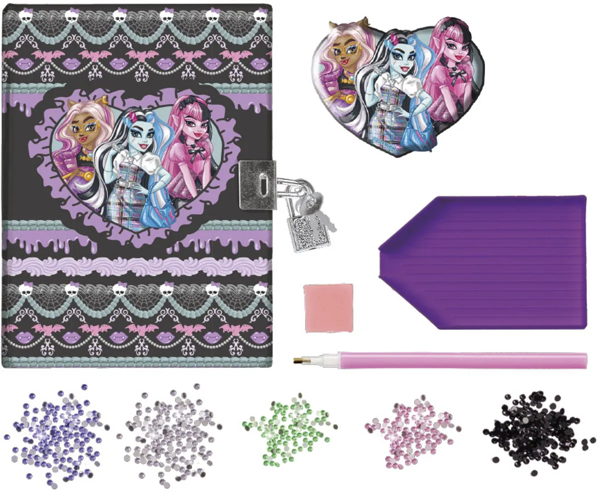 Творчески комплект, Totum, Monster High, Декорирай сам таен дневник с диаманти - Image 3