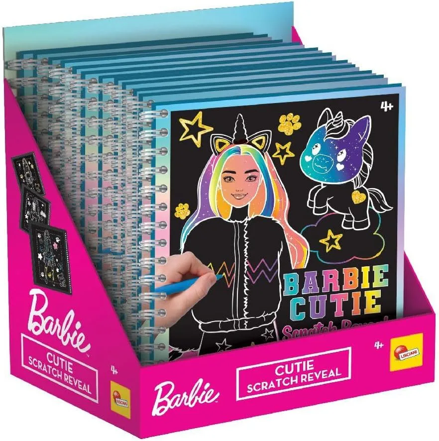 Творчески комплект, Lisciani, Barbie, Scratch Reveal, Скречбук Барби сладурче - Image 2
