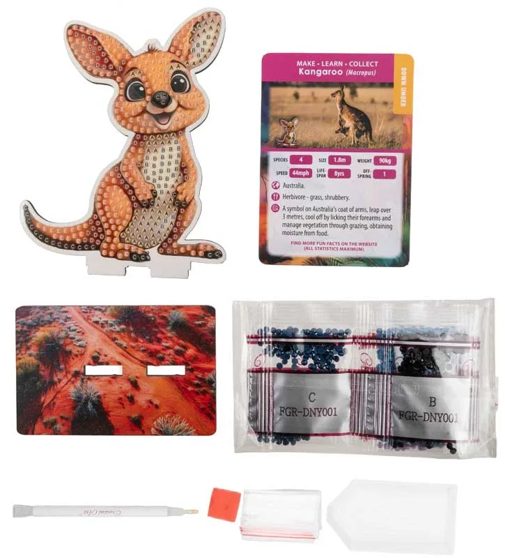 Комплект за диамантена бродерия, Craft Buddy, Crystal Art Buddies, Кенгуру, 7 части - Image 3