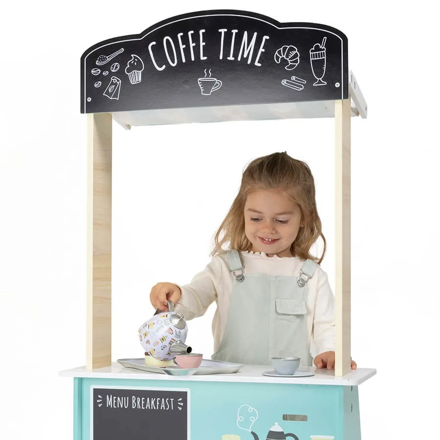 Дървена играчка, Eurekakids, Пазар и Кафе салон 2 в 1, 49 х 24 х 114 см - Image 7