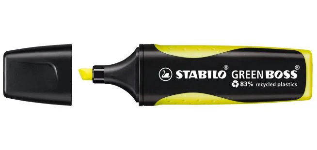 Текст маркер, Stabilo, Green Boss, Жълт - Image 2
