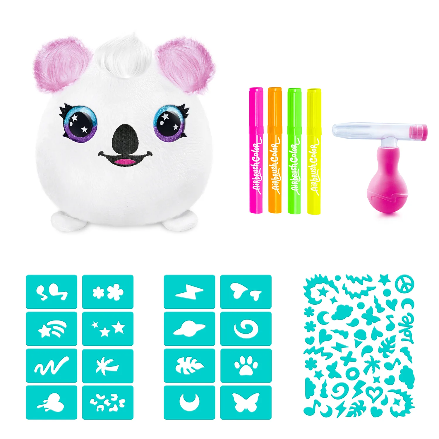 Творчески комплект, Canal Toys, Мини плюшена играчка за оцветяване, Неон, 15 см - Image 4