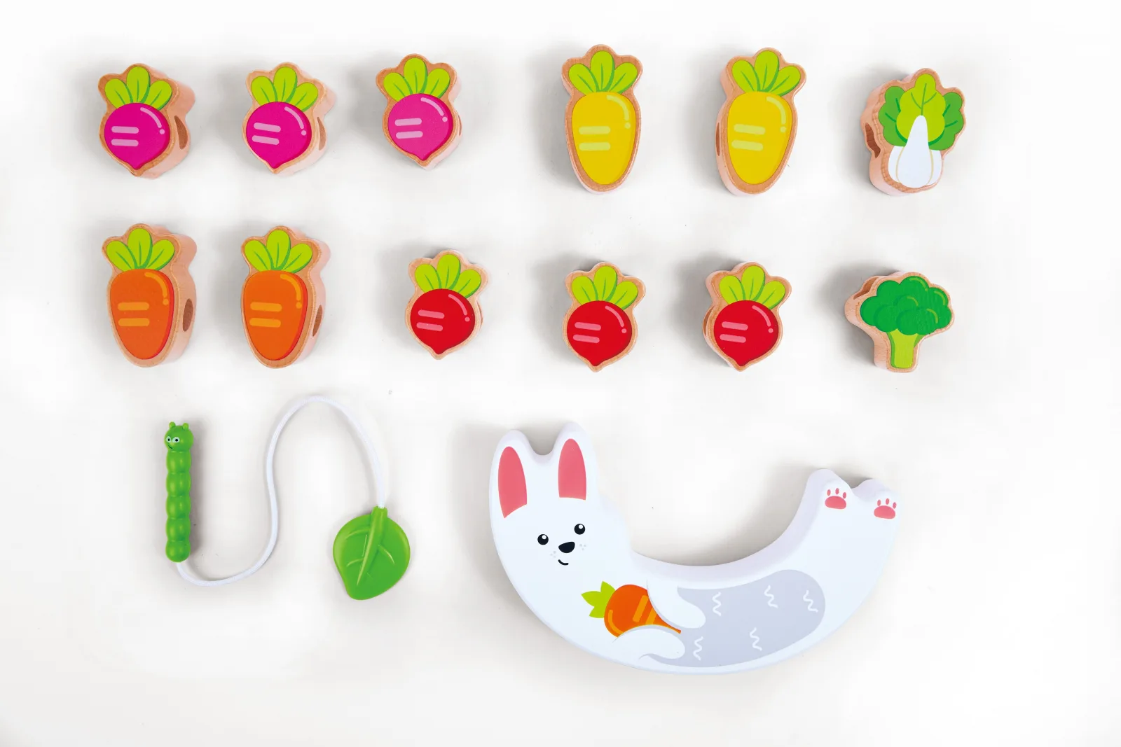Образователна дървена играчка, Hape, Зайче, Баланс и нанизване - Image 4