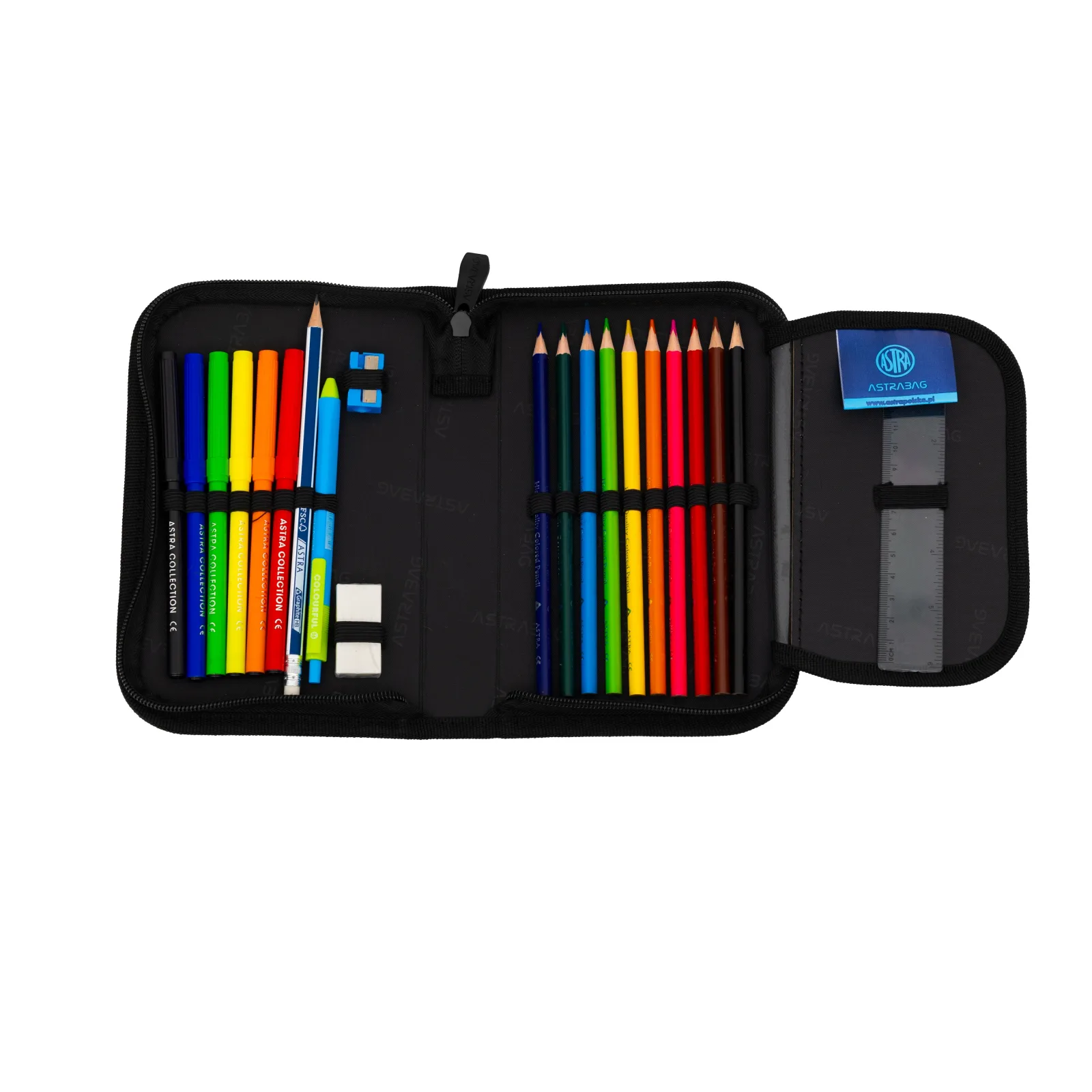 Единичен несесер с аксесоари, Astra, Тъмен Пиксел, AC11, 20 х 14 х 3.5 см - Image 2