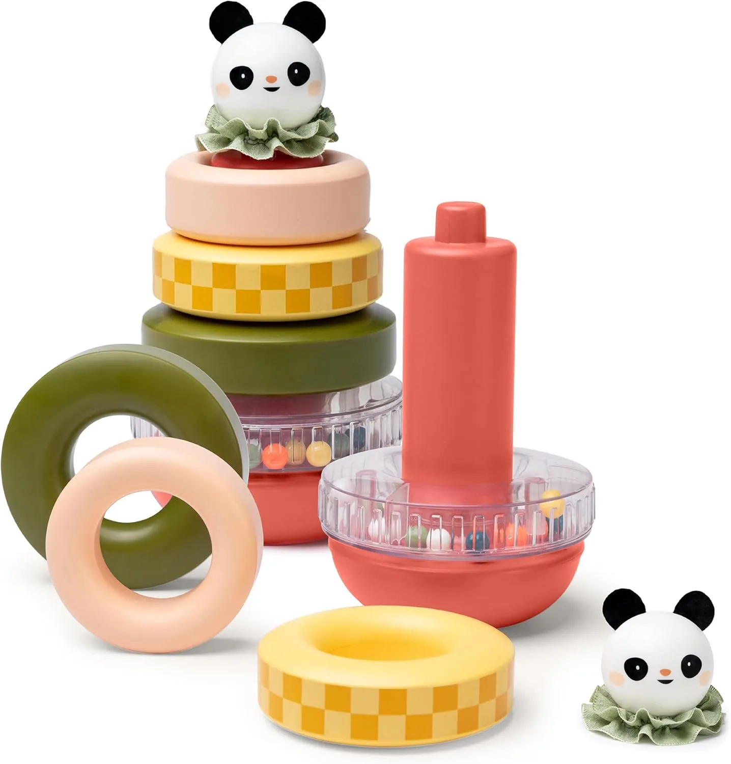 Бебешка играчка, Taf Toys, Кула с рингове за нанизване, Панда - Image 2