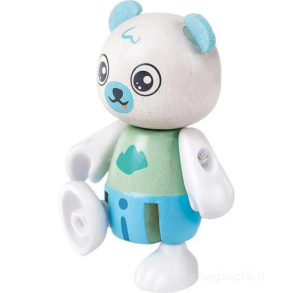 Комплект дървени фигури, Hape, Семейство полярни мечки, 10 части - Image 3