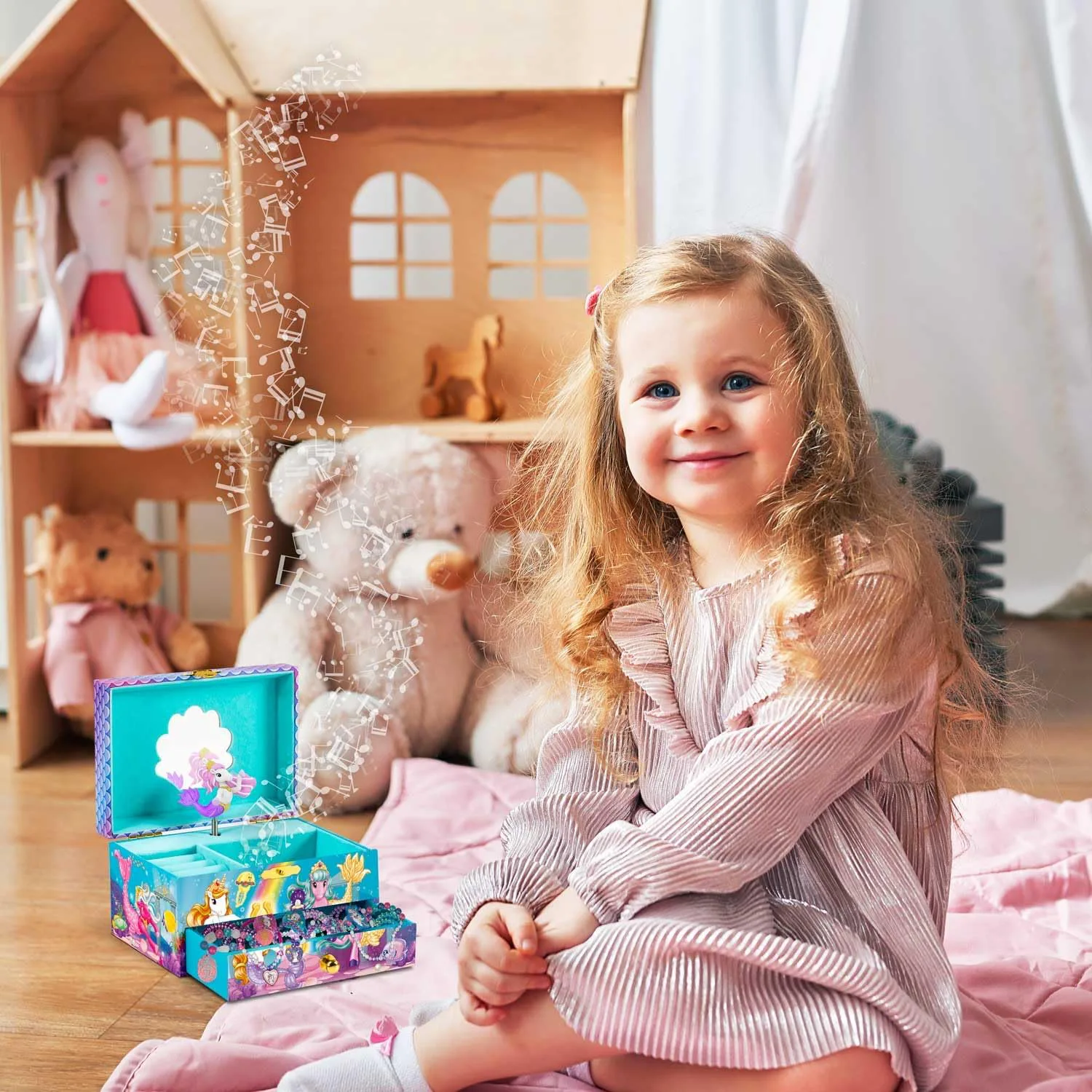 Музикална кутия за бижута, Craze, Galupy Русалка, 14.7 x 12.2 x 9.2 cm - Image 5