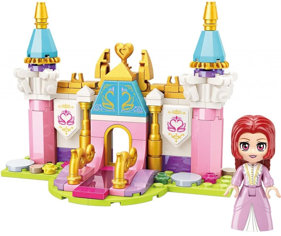 Конструктор, Qman, Princess Leah, Цветен океански замък, Врата към невинността, 131 части - Image 2