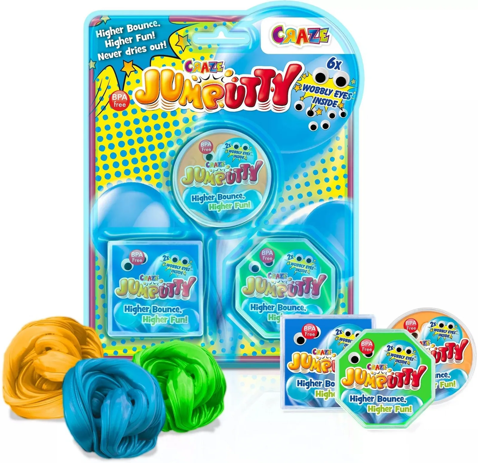 Игрален комплект, Craze, Смес за подскачащи топки, 3 цвята - Image 2