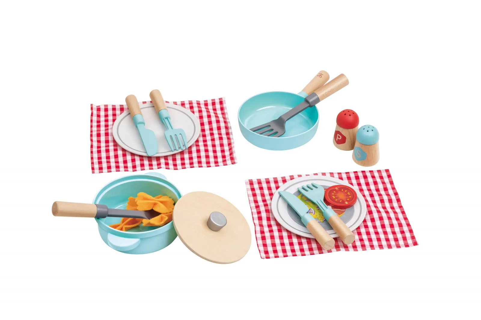 Дървен комплект за готвене и сервиране, Hape, 21 части - Image 3