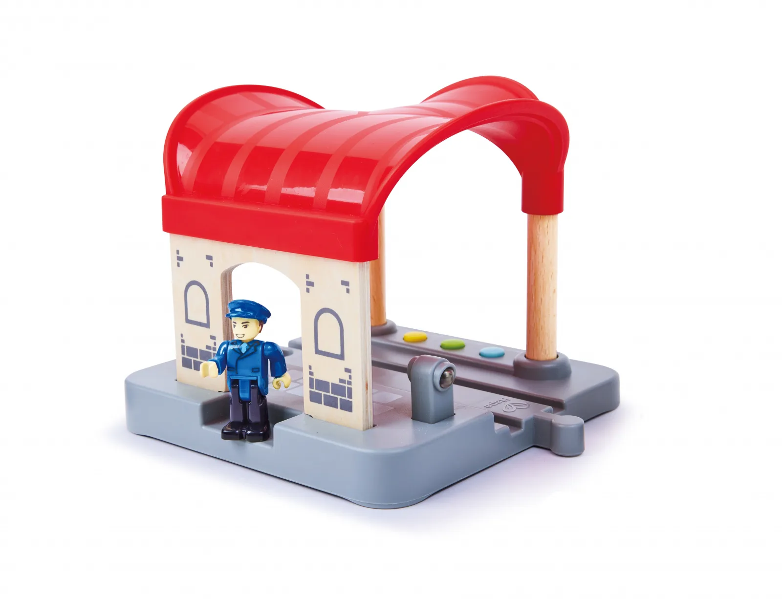 Комплект за игра, Hape, Интерактивна ЖП гара, 5 части - Image 6