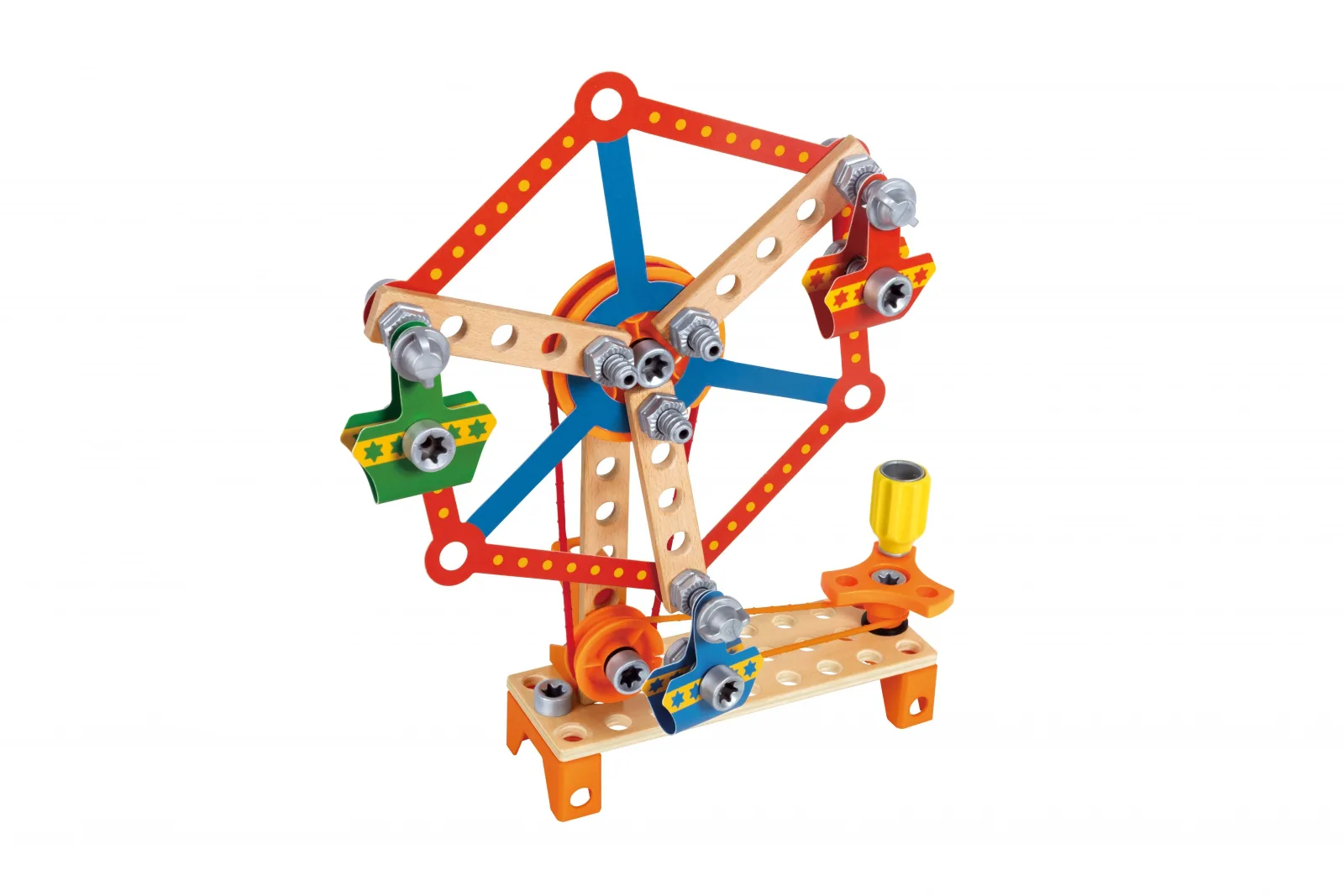 Дървен комплект, Hape, Млад изобретател, Изгради си карнавал, 73 части - Image 8