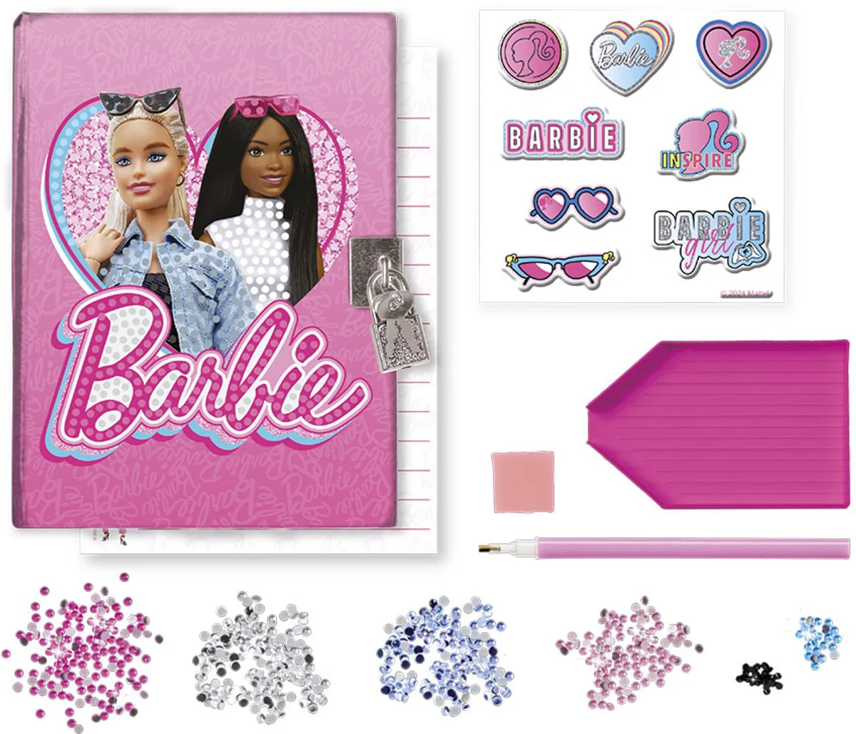 Творчески комплект, Totum, Barbie, Декорирай сам таен дневник с диаманти - Image 4