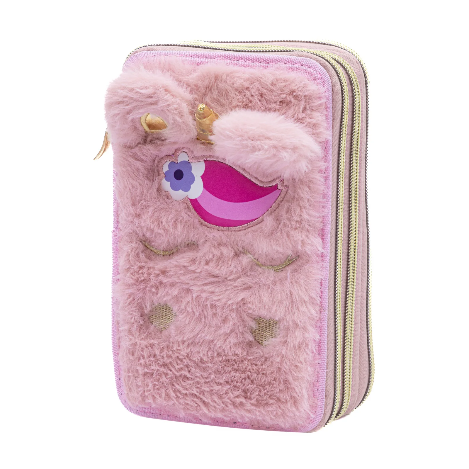 Троен несесер, Astra, с аксесоари ASTRABAG Пухкав еднорог, AC31, 20,5 х 13 х 6 см - Image 3