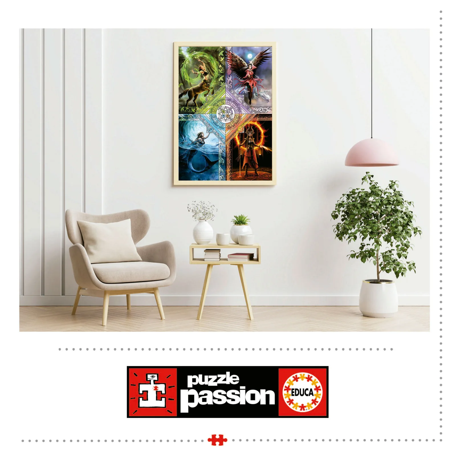 Пъзел, Educa, Магическа звездна карта, Ан Стоукс, 1500 части - Image 4