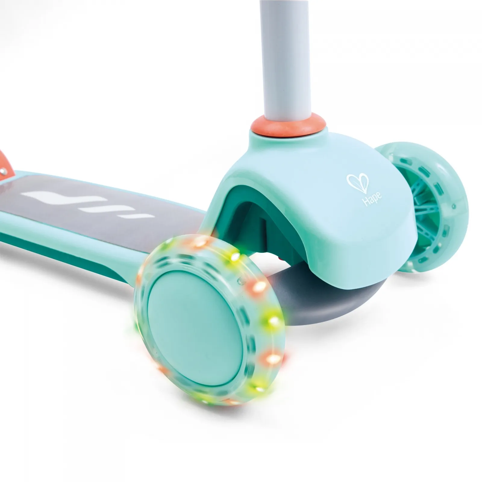 Детска тротинетка, Hape, Тюркоазена със светещи колела - Image 4