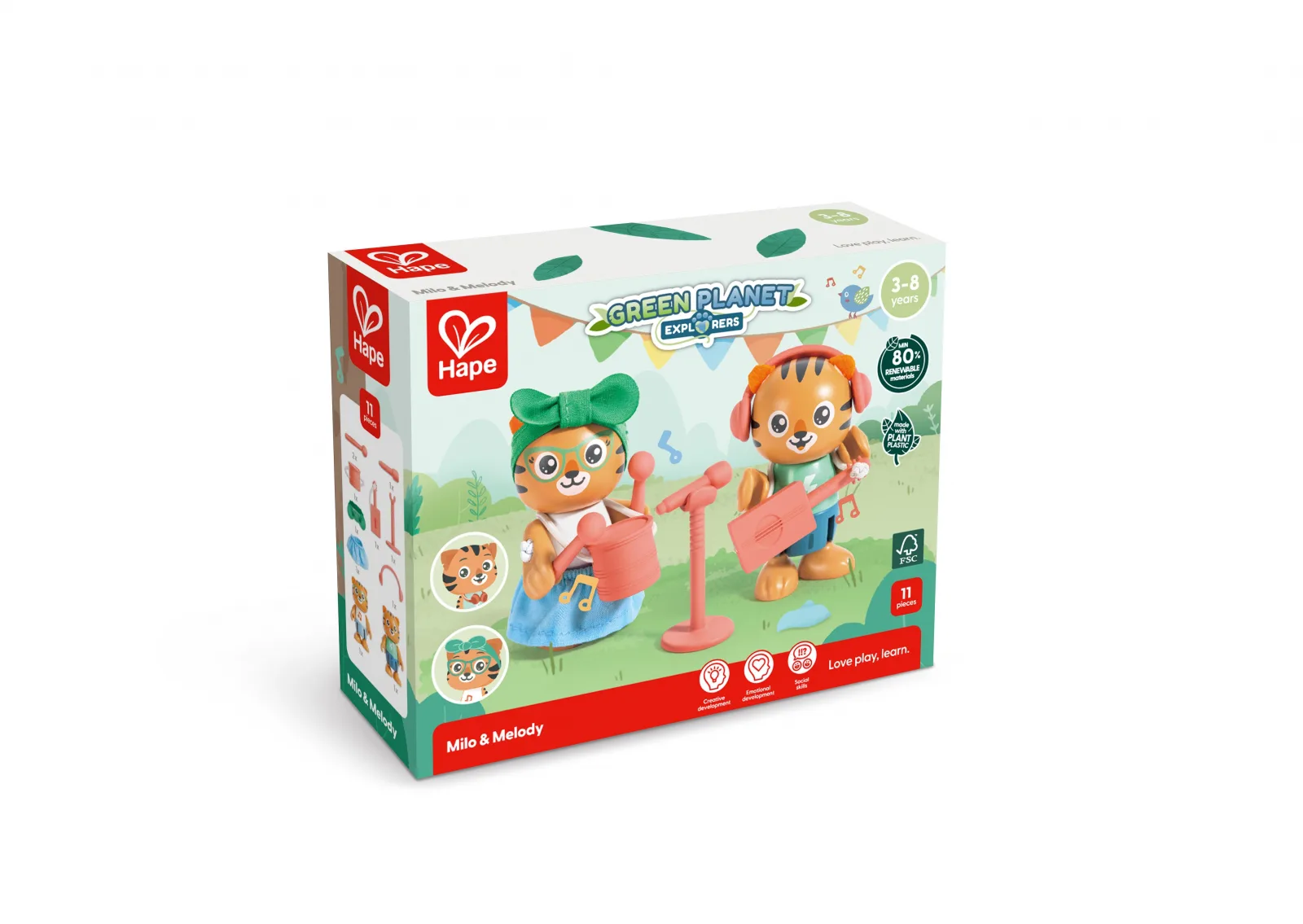 Дървен комплект, Hape, Музикално пътешествие, 11 части - Image 4