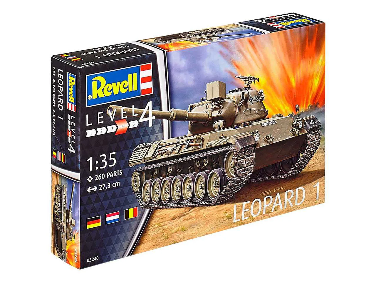 Сглобяем модел, Revell, Германски танк, Leopard 1, 260 части - Image 2