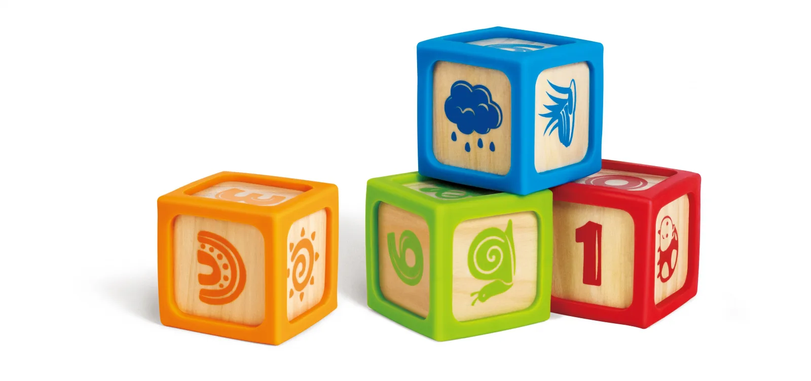 Образователни кубчета, Hape, 4 броя - Image 3