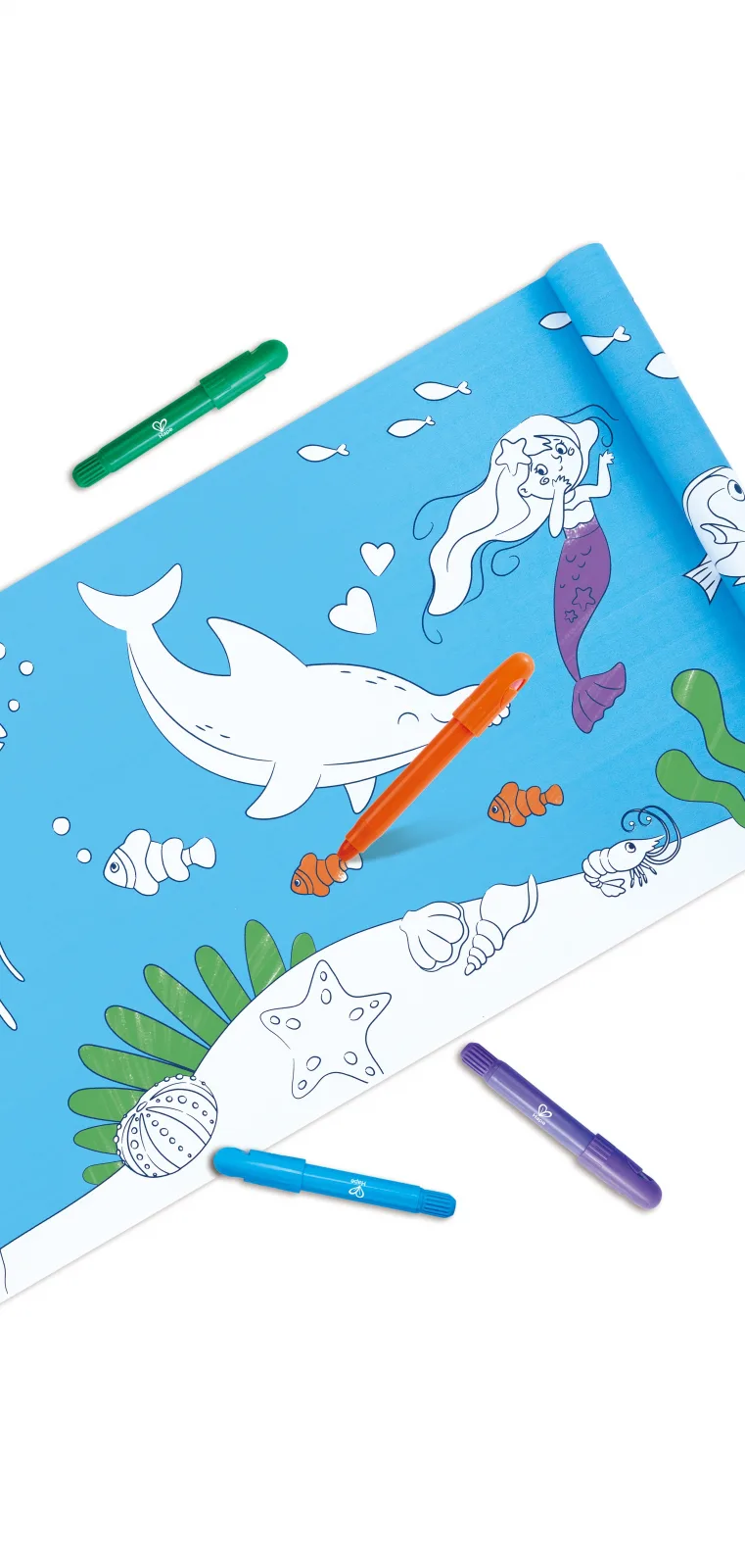 Творчески комплект, Hape, Хартиена ролка за оцветяване, Океан - Image 3