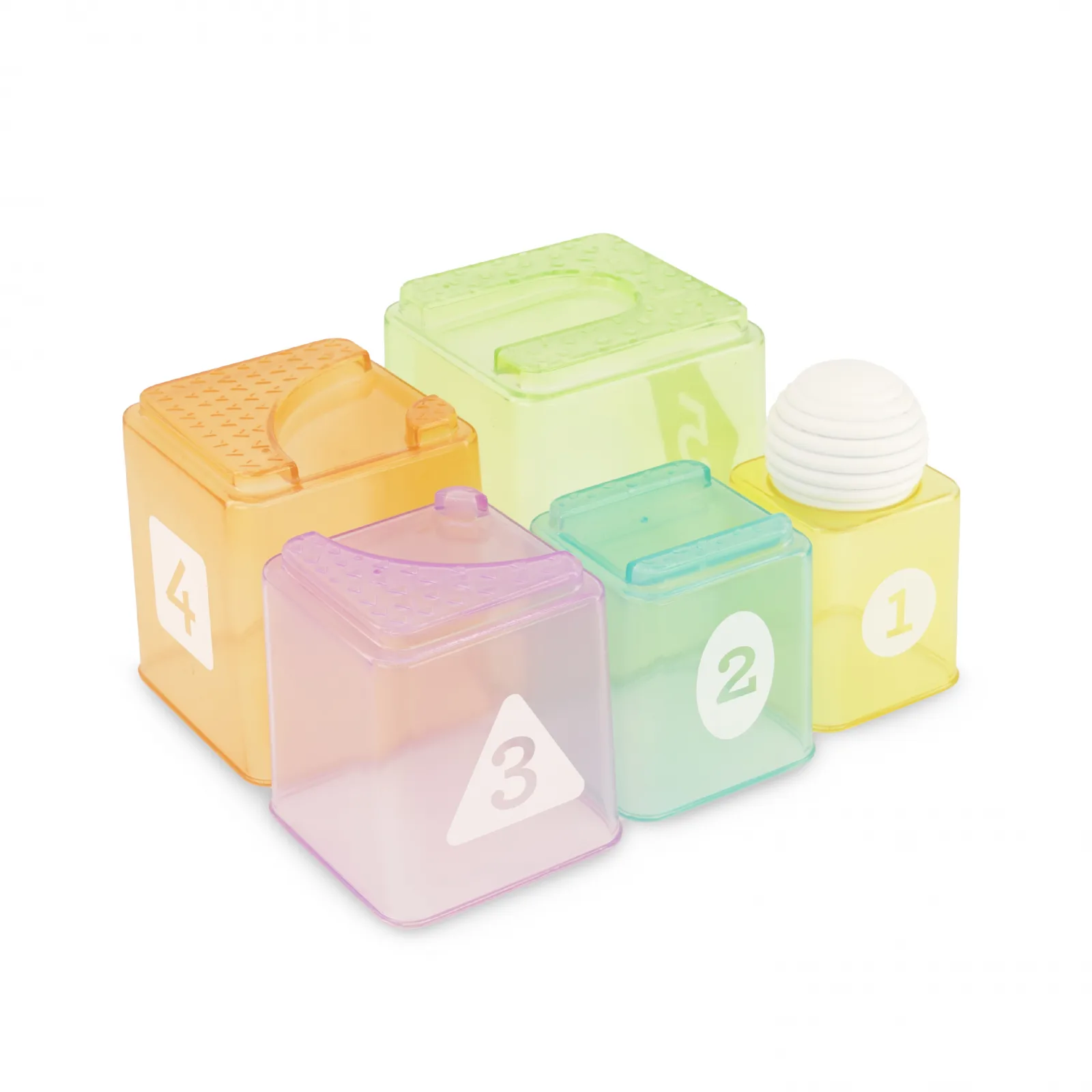 Бебешки комплект за игра, Infantino, Чашки за подреждане и топче - Image 5